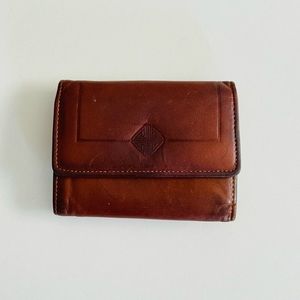 Vintage Princess Gardner Brown Trifold Leather Wallet Excellent Condition